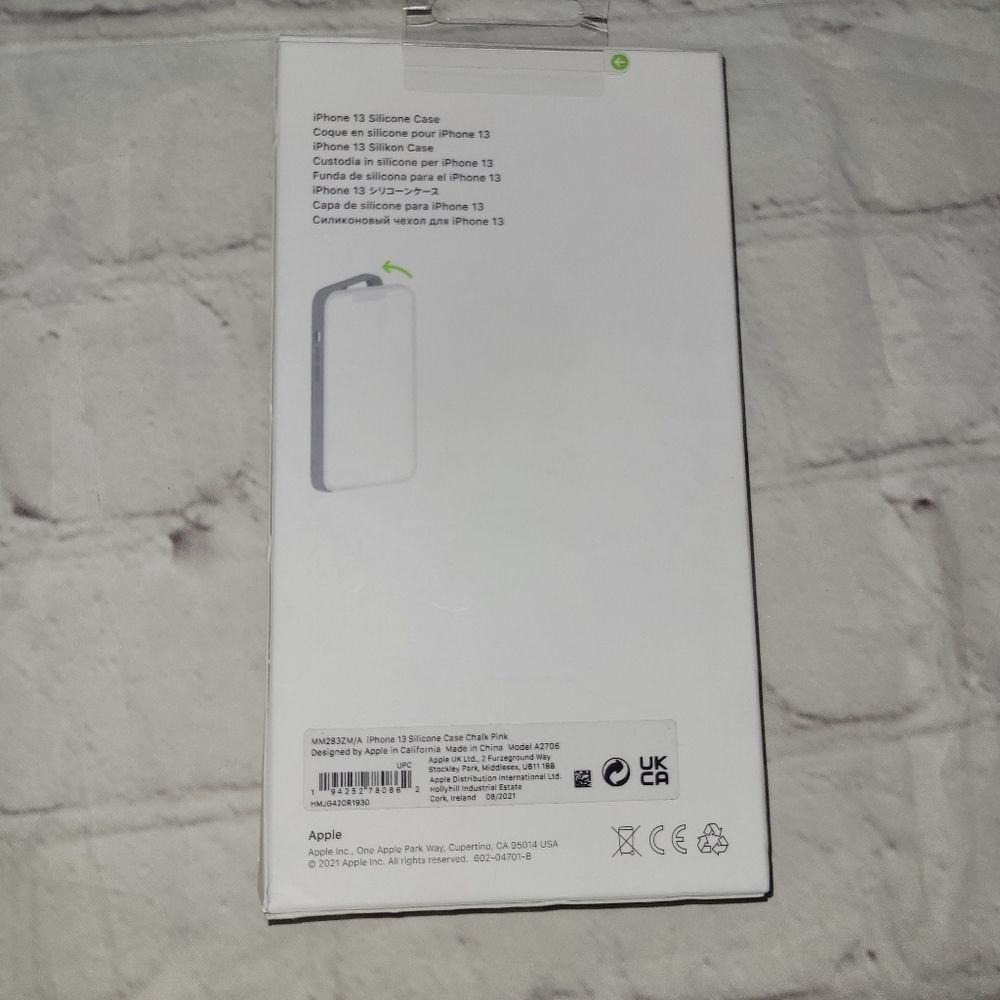 Apple iPhone 13 Silicone Magsafe Case Chalk Pink Color - Picture 2 of 2